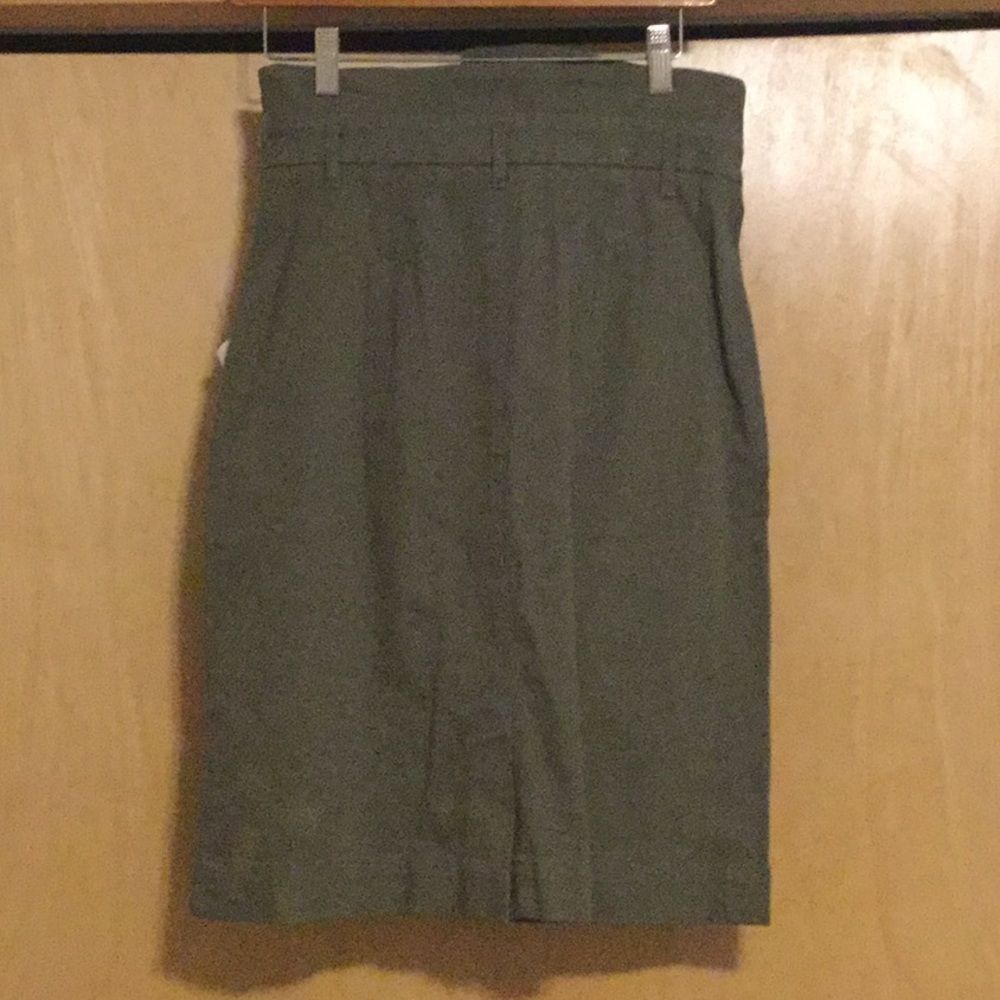 MAX MARA Virtus Zip Front Military Pencil Skirt - Picture 9 of 13